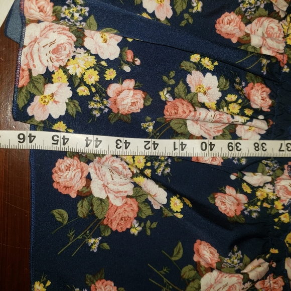 SHEIN Curve Romantic Boho Pink Roses Floral Ruffle Sleeve Maxi Dress 1X - Picture 5 of 16